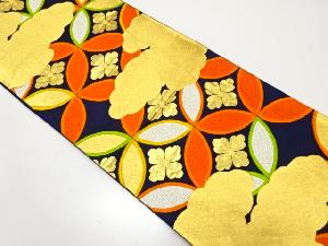 アンティーク　雲に花七宝模様織り出し袋帯（着用可）